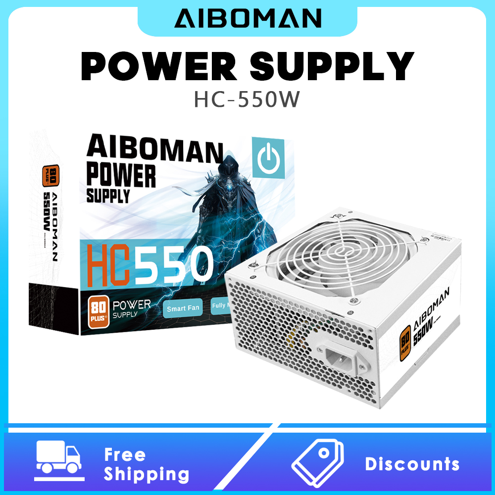 Power Supply 750W - Fonte de Alimentação AIBOMAN 550W 80PLUS